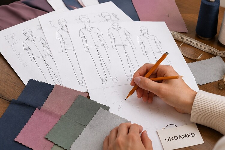 Jak projektujemy scrubsy medyczne? Od szkicu do gotowego produktu